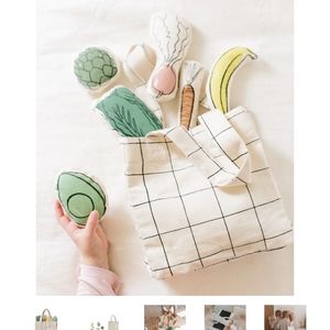 Fabric farmers market tote